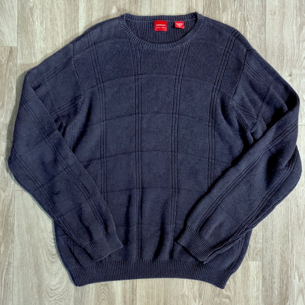 Arrow Navy Blue Knit Men’s Sweater